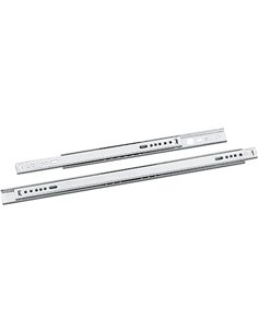 Amig - Juego de 2 Guías Correderas Metálicas para Cajones | Acero | Para Cajones de Muebles, Cajoneras o Armarios | Extracción P