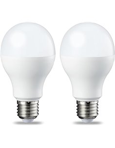 Amazon Basics - Bombilla rosca Edison LED E27, 13 W (equivalente a 100 W), blanco frío, no regulable, paquete de 2, CRI80       