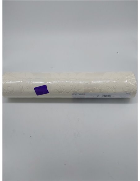 Livingwalls papier peint intissé Flock papier peint classique néo-baroque 10,05 m x 0,53 m blanc métallisé Made in Germany 55433