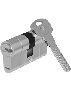 Yale YC2100 DB 40X40 YC2100-Cilindro de Cerradura Desmontable (40 x 40 mm, 10 pasadores, Exterior, Interior, Puerta de Entrada, 