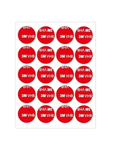 20 unidades de doble cara adhesiva de 3 m extra fuerte, cinta adhesiva de doble cara extrafuerte, 3 m, almohadilla circular tran