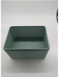 Rotho Madei Caja de almacenamiento 13l, Plástico (PP reciclado) sin BPA, verde, 13l (32.6 x 23.8 x 18.8 cm)        2