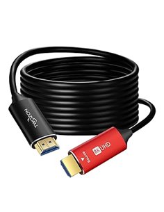 Twozoh Cable HDMI la Fibra 8K 5M, Alta velocidad del Cable la Fibra óptica HDMI 2.1 Compatible con 8K@60Hz 4K@120Hz 48Gbps      