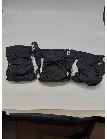 SlowTon Lava pañales para Perros, 3r Pack Pantalones para Perros fáciles de Quitar con Botones Ajustables, pañales para Perras R
