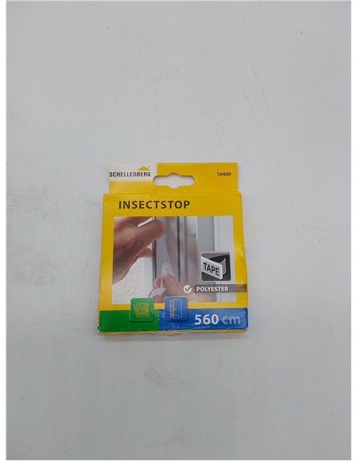 Schellenberg 10400 Cinta de fijación para mosquitera de poliéster, semitransparente, 5,6 m       