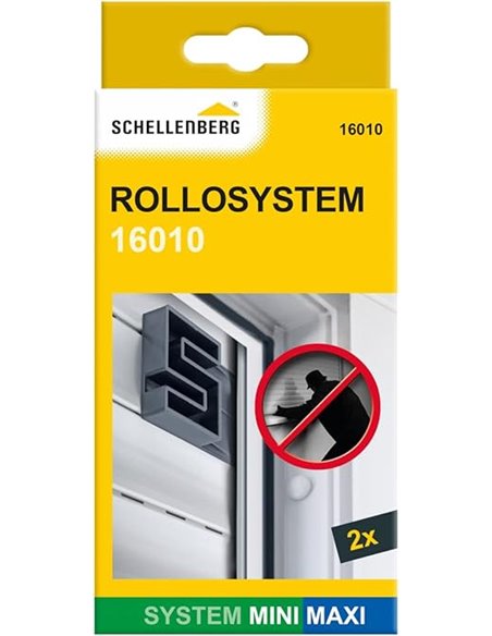 Schellenberg 16010 Seguro de fijación para persianas, Antracita, Cierre deslizante       