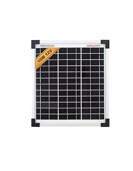 Enjoy solar Mono 10 W 12V Módulo Solar Monocristalino Módulo Fotovoltaico Ideal para Autocaravana, Caseta de Jardín, Barco      