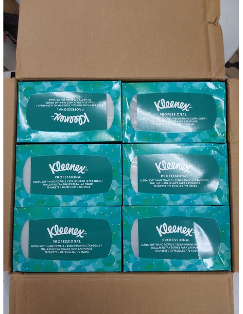 Kleenex Ultra Soft Pop Up Toallas de Mano 1126, Entrelazadas, Súper Suaves, Fuertes, 18 Cajas x 70 Hojas (1.260 total)