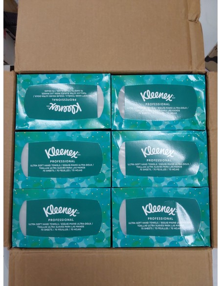 Kleenex Ultra Soft Pop Up Toallas de Mano 1126, Entrelazadas, Súper Suaves, Fuertes, 18 Cajas x 70 Hojas (1.260 total)