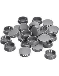 sourcing map Tapones de plástico de 28 mm, 26 piezas de panel empotrado, tapones de bloqueo redondos a presión para muebles, pan