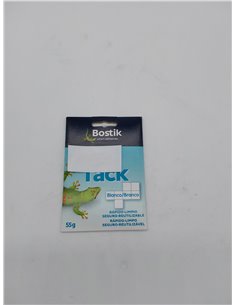 BOSTIK Blu Tack Blanco, Masilla Adhesiva Cuarteada, Moldeable y Reutilizable, Fijación de Todo Tipo de Objetos, Limpia, Segura y 2