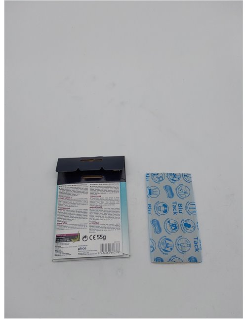 BOSTIK Blu Tack Blanco, Masilla Adhesiva Cuarteada, Moldeable y Reutilizable, Fijación de Todo Tipo de Objetos, Limpia, Segura y