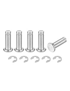 sourcing map Juego de 5 anillos cilíndricos de acero inoxidable 304 M5 x 16 mm, pasador de posicionamiento de cilindro de bisagr
