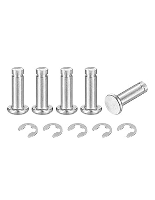 sourcing map Juego de 5 anillos cilíndricos de acero inoxidable 304 M5 x 16 mm, pasador de posicionamiento de cilindro de bisagr