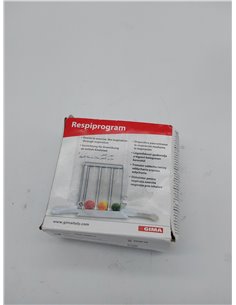 GIMA ref 33442 Entrenador respiratorio Respirogram, dispositivo para ejercer la respiración por inhalación con base, 3 bolas dif 2