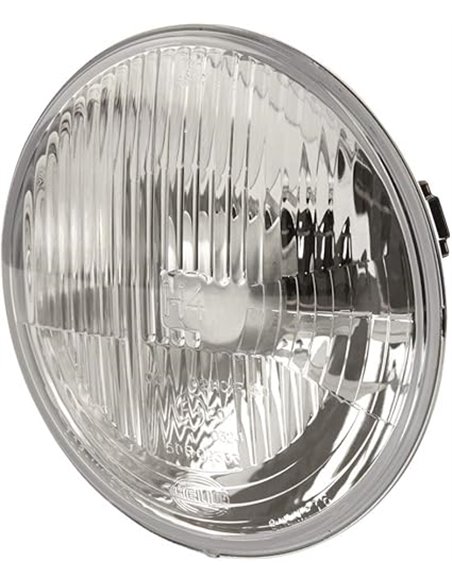 HELLA 1A6 002 395-031 Halógena Óptica de faro, faro principal - 12V - redondo - Número de referencia: 20 - ECE - Tulipa convexa 