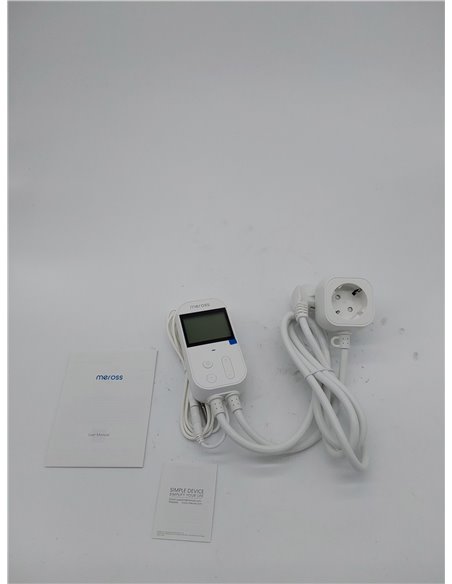 Meross Inteligente Enchufe de Digital Termostato con Sonda, 2,4GHz WiFi Controlador de Temperatura Enchufe con Termostato 16A 38