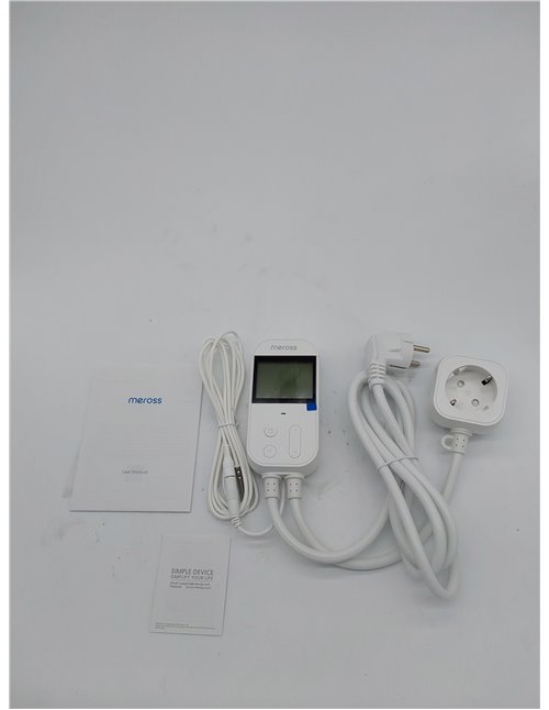 Meross Inteligente Enchufe de Digital Termostato con Sonda, 2,4GHz WiFi Controlador de Temperatura Enchufe con Termostato 16A 38
