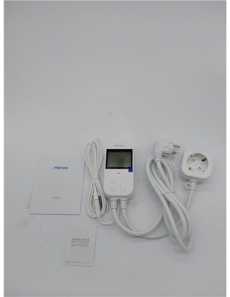 Meross Inteligente Enchufe de Digital Termostato con Sonda, 2,4GHz WiFi Controlador de Temperatura Enchufe con Termostato 16A 38