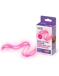 WiZ - Tira Led Inteligente, Extensión de 1m,RGB luz blanca y 16 millones de colores,conéctala vía Wi-Fi y Bluetooth,incluye alim
