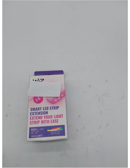 WiZ - Tira Led Inteligente, Extensión de 1m,RGB luz blanca y 16 millones de colores,conéctala vía Wi-Fi y Bluetooth,incluye alim