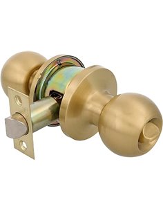 Amig - Juego de pomos tipo bola, Sistema de Emergencia Exterior y Condena Interior, Picaporte de entrada 60/70 mm, Canto cuadrad