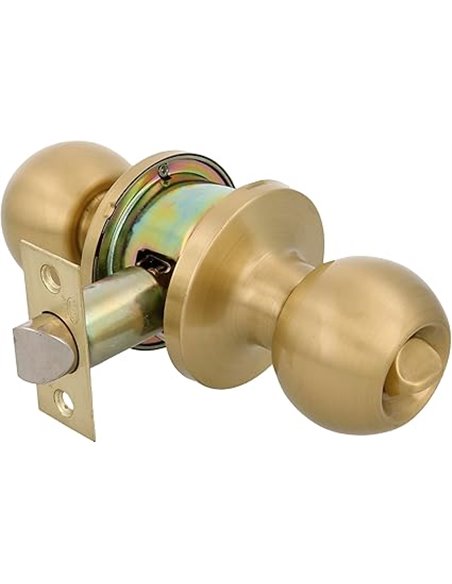 Amig - Juego de pomos tipo bola, Sistema de Emergencia Exterior y Condena Interior, Picaporte de entrada 60/70 mm, Canto cuadrad