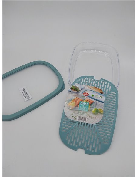 Snips, Aroma Keeper Recipiente guarda Alimentos 1,50 Lt, Botes Cocina Almacenaje 28,5 x 20,5 x 4,5 cm, Envase Alimentos Azul, Ma