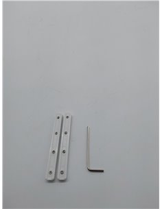 GARDINIA Conector para riel de cortina de aluminio, Blanco        2