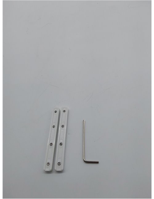 GARDINIA Conector para riel de cortina de aluminio, Blanco       