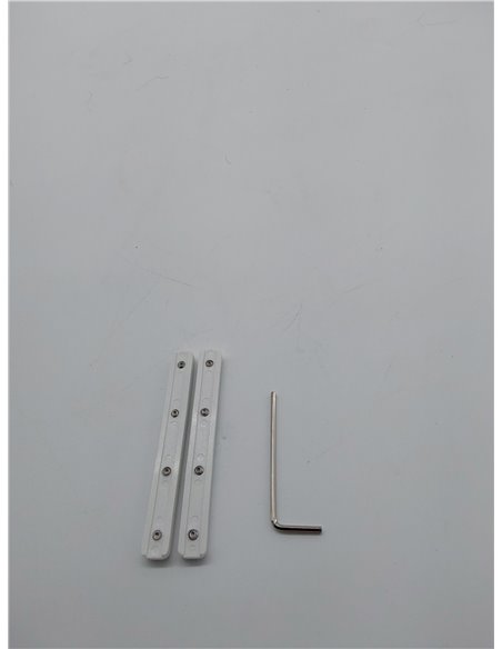 GARDINIA Conector para riel de cortina de aluminio, Blanco       