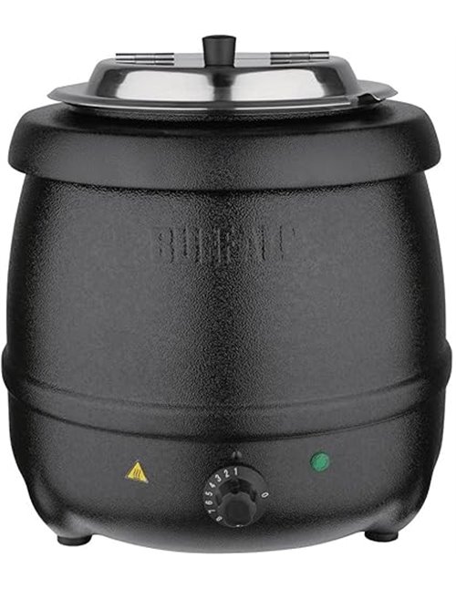 Buffalo Sopa Hervidor, 10 Litro, Negro       