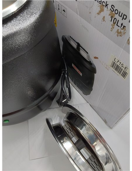 Buffalo Sopa Hervidor, 10 Litro, Negro       