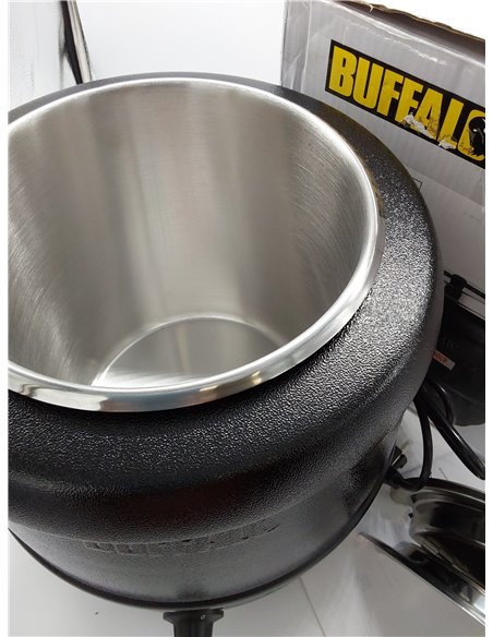Buffalo Sopa Hervidor, 10 Litro, Negro       