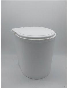 Menage and Confort 00048 Cubo de basura redondo y giratorio, Para armario de cocina, 13L, Blanco, 35.5 x 27.7 x 27.7 cm        2