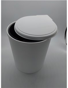 Menage and Confort 00048 Cubo de basura redondo y giratorio, Para armario de cocina, 13L, Blanco, 35.5 x 27.7 x 27.7 cm        2