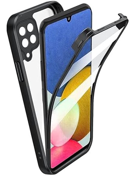 COPHONE - Funda para Samsung Galaxy A22 4G 360 Grados de protección Completa Delantera Suave Transparente + Trasera rígida. Fund
