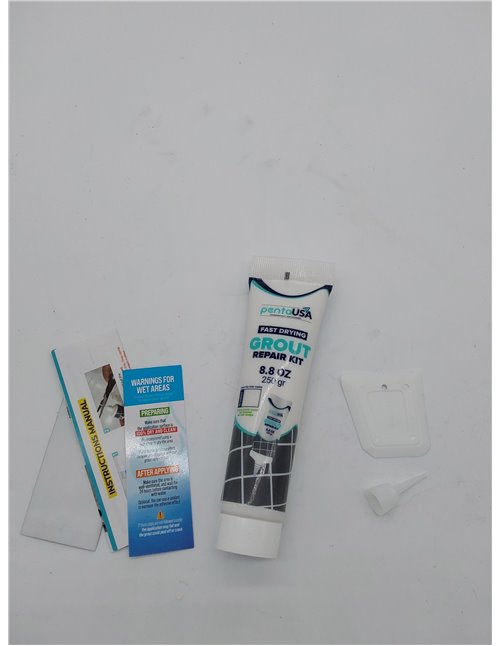 PentaUSA Blanqueador de Juntas - Juntas Azulejos, Kit de Reparación de Juntas, Reparación de Escapadas, Lechada Tubo, Reparación