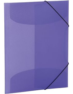 HERMA 19584 Carpeta de dibujo Translúcido en Morado, A3, plástico resistente, con 3 solapas interiores, carpeta de 1 palmo      
