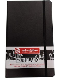 SKETCH BOOK BLACK ARTCREATION 13X21CM       
