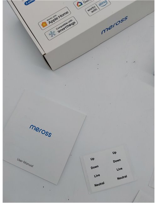 Meross Interruptor de Cortina Alexa, Interruptor de Persianas LED Inteligentes WiFi, Compatible con Apple HomeKit Siri, Alexa y 