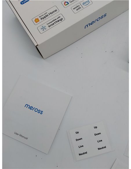 Meross Interruptor de Cortina Alexa, Interruptor de Persianas LED Inteligentes WiFi, Compatible con Apple HomeKit Siri, Alexa y 