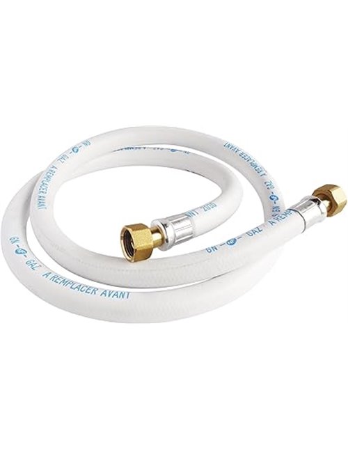 SOMATHERM FOR YOU, Manguera de goma para gas natural – Longitud 1,5 m – Vida útil 10 años – Accesorios de tuerca giratoria 15/21