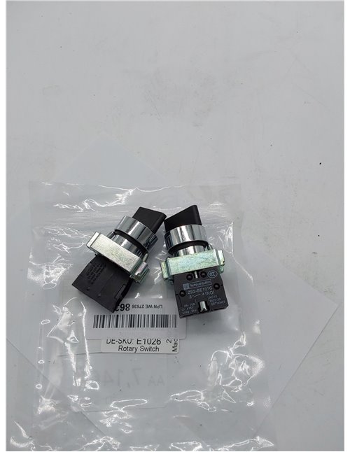 Gebildet 2PCS 1NO 2Selector, Interruptor de Enclavamiento 2 Posiciones Mantenidas, Selector Rotativo Interruptor 600V 10A       