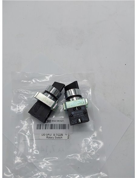 Gebildet 2PCS 1NO 2Selector, Interruptor de Enclavamiento 2 Posiciones Mantenidas, Selector Rotativo Interruptor 600V 10A       