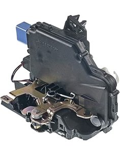 Frankberg Cerradura de puerta Servomotor Delantero Izquierda 8-Postes Compatible con Ibiza III 6L1 Limusina 2002-2009 Polo 9N Li