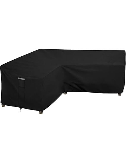 Dokon Funda para Muebles de Jardín en Forma de L Impermeable, Tela Oxford 420D, Anti Viento, Anti UV Funda Protectora Sofá Exter