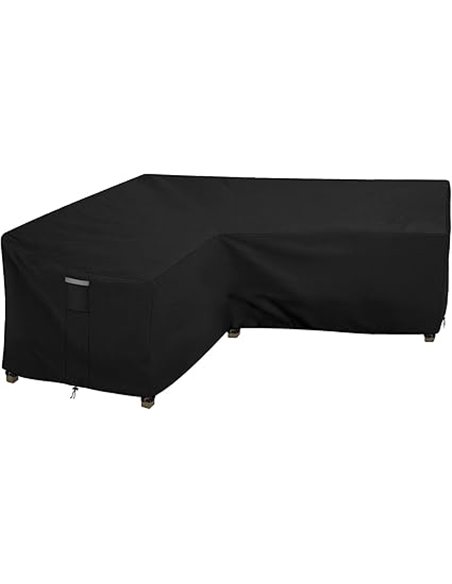 Dokon Funda para Muebles de Jardín en Forma de L Impermeable, Tela Oxford 420D, Anti Viento, Anti UV Funda Protectora Sofá Exter