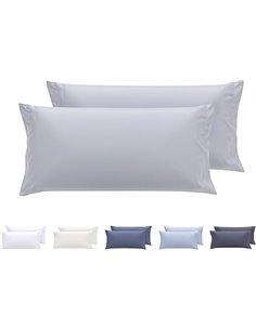 Todocama – Juego de 2 Fundas de Almohada, Microfibra Extra Suave, hipoalergénicas. Juego de 2-70x40 cm Gris Claro       