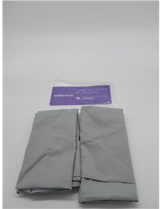 Todocama – Juego de 2 Fundas de Almohada, Microfibra Extra Suave, hipoalergénicas. Juego de 2-70x40 cm Gris Claro        2